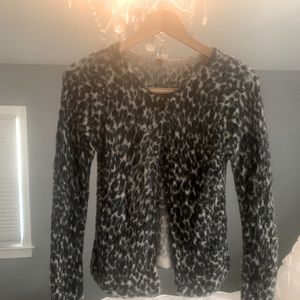 FREE PEOPLE Snow Leopard Knit Cardigan